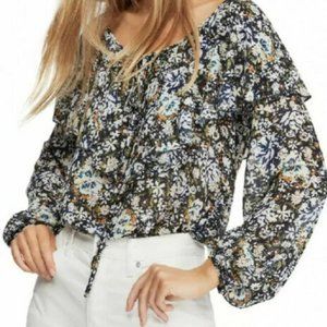 Intimately Free People ~Black Floral Say It To Me Lace Bodysuit